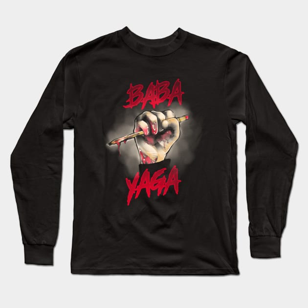 Baba yaga Long Sleeve T-Shirt by JuizJuice